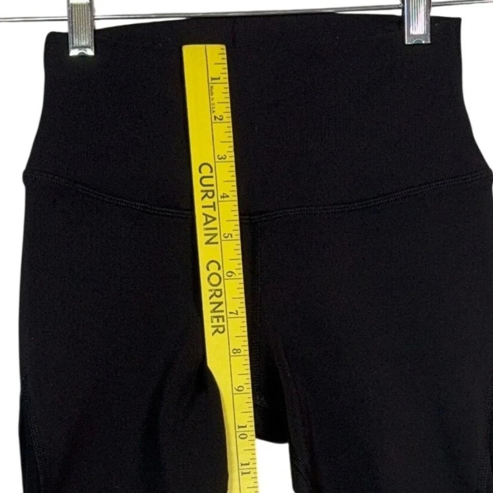 Alo Yoga High Waist Mesh Panel Leggings Black XXS Activewear Workout Crop
